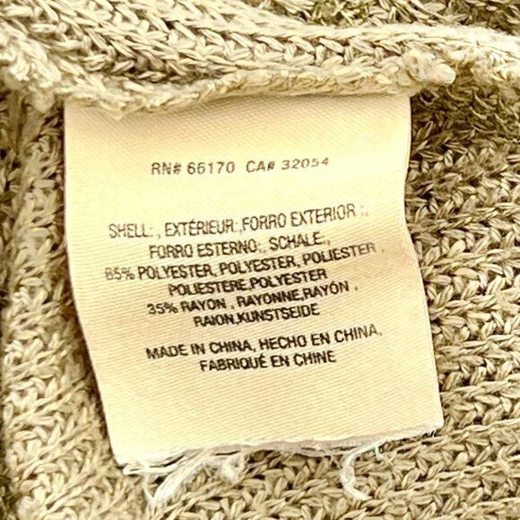 ANTHROPOLOGIE Deletta Millipa Cold Shoulder Waffle Knit Olive Swing Top - Med - Picture 12 of 13